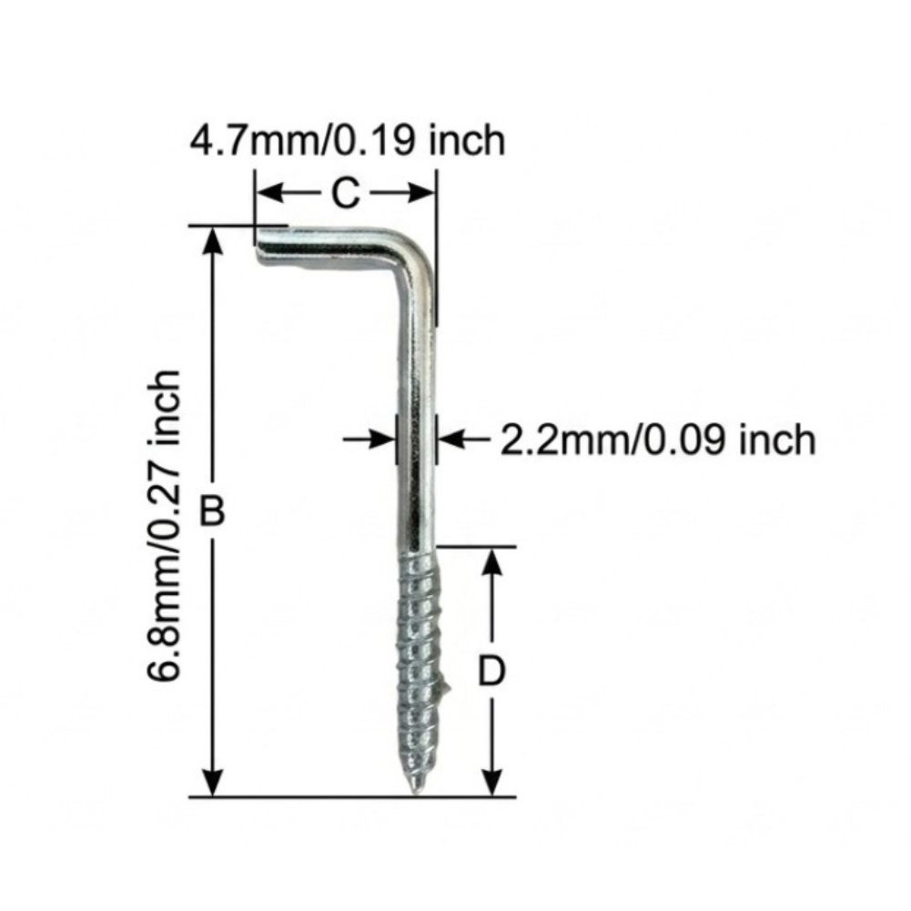 Home Improvement Retailers - L자형 나사형 걸이 100개 - 작업장
