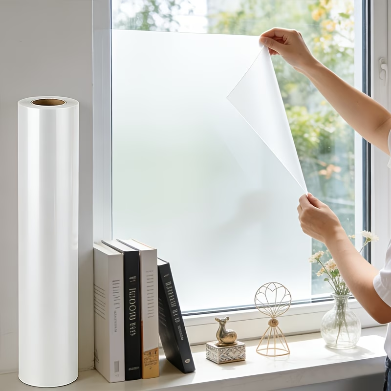 Window Insulation Film - 단색 프라이버시 필름 반투명 유리 장식