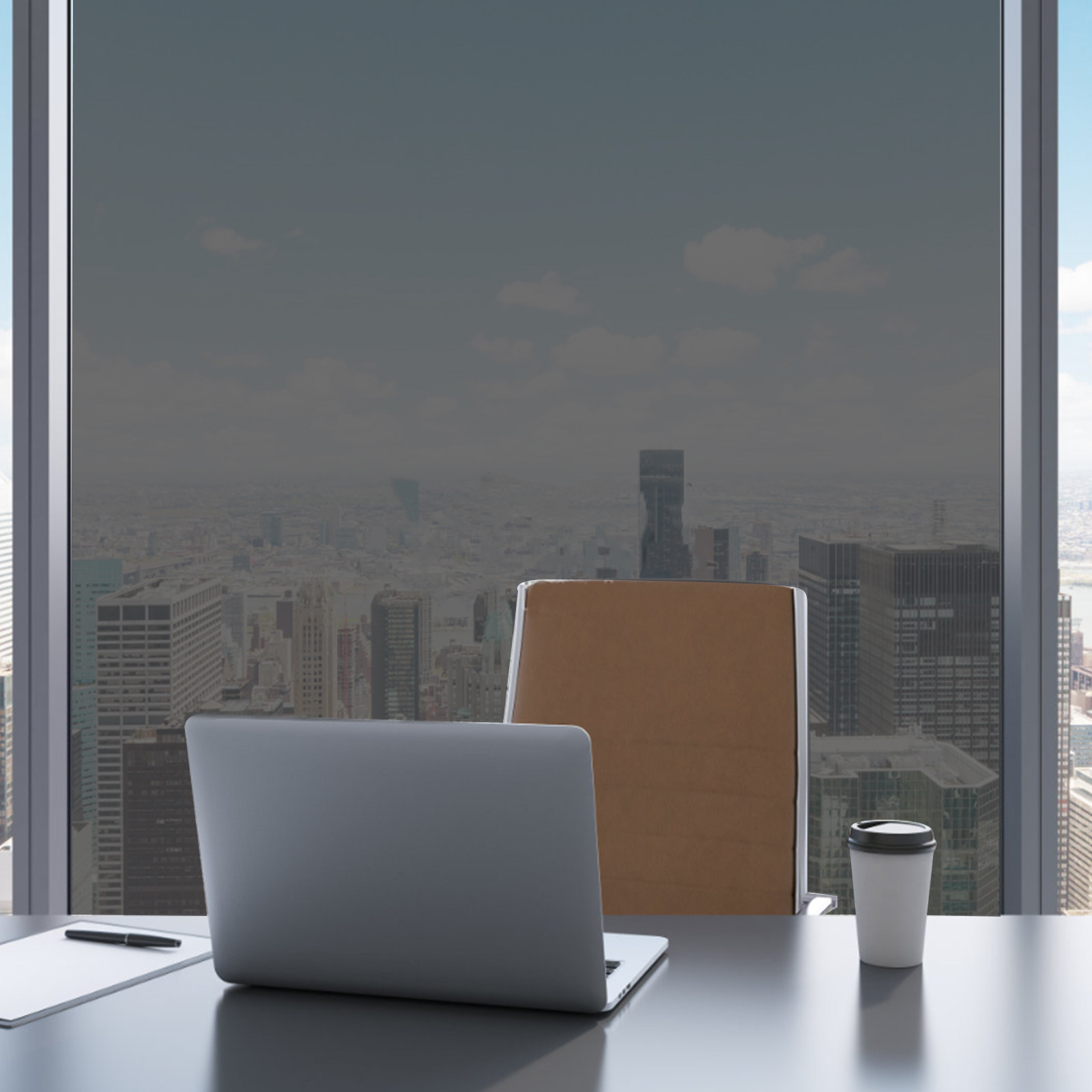 Window Insulation Film - 1롤 가정용 탈부착식 프라이버시 윈도우 필름,