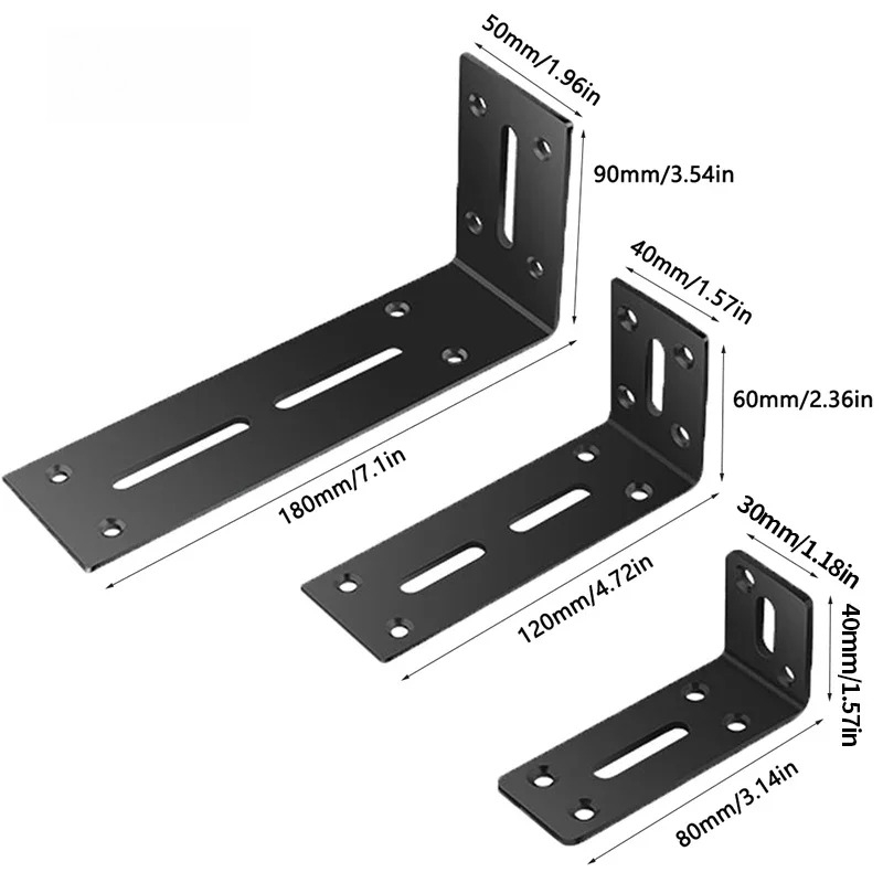 2pcs 90도 검정색 브래킷, 조절 가능하고 설치가  - Home Improvement Mall 리뷰 및 가격