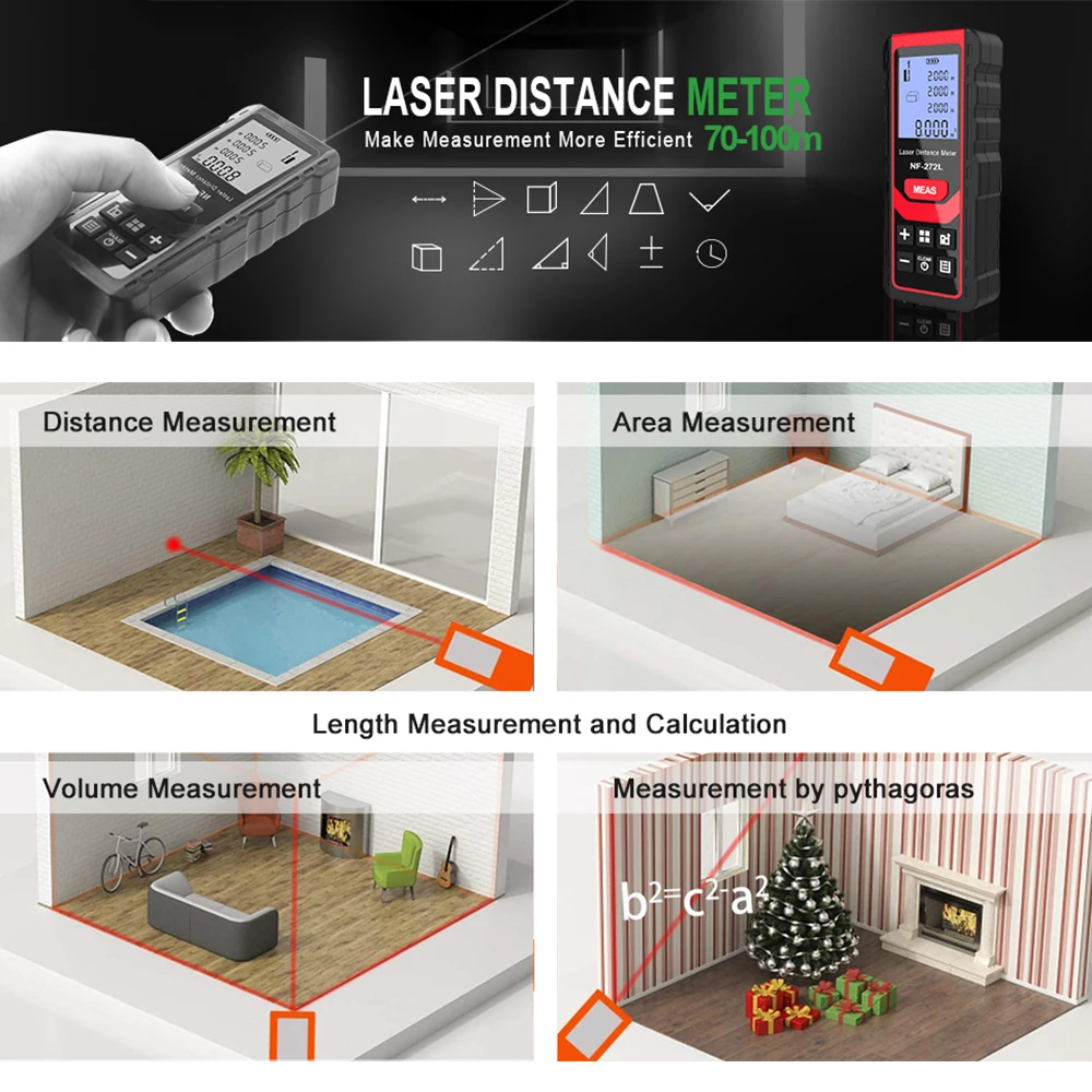 Noyafa NF-271 레이저 거리 측정기 디지털 자 - Home Improvement Services 리뷰 및 가격