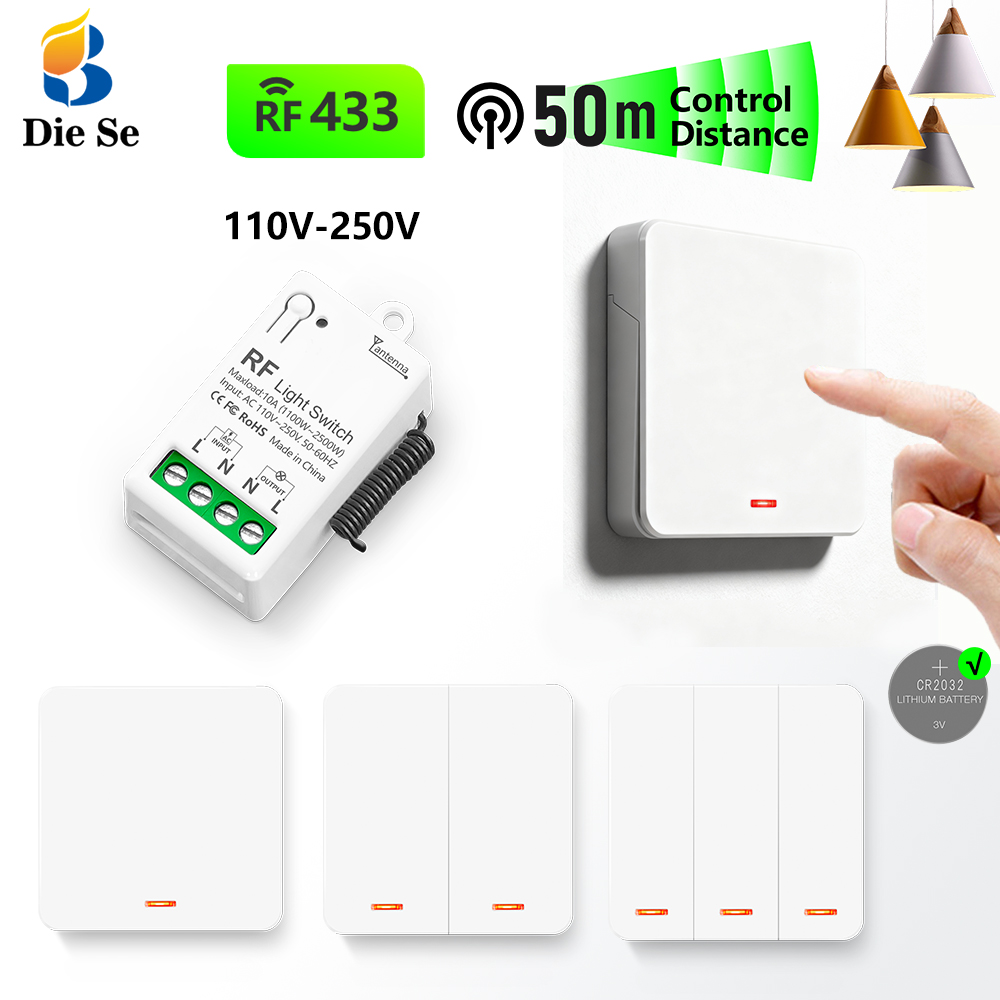 433MHz 무선 AC 라이트 스위치 220V 수신기  - Home Improvement Loan 리뷰 및 가격