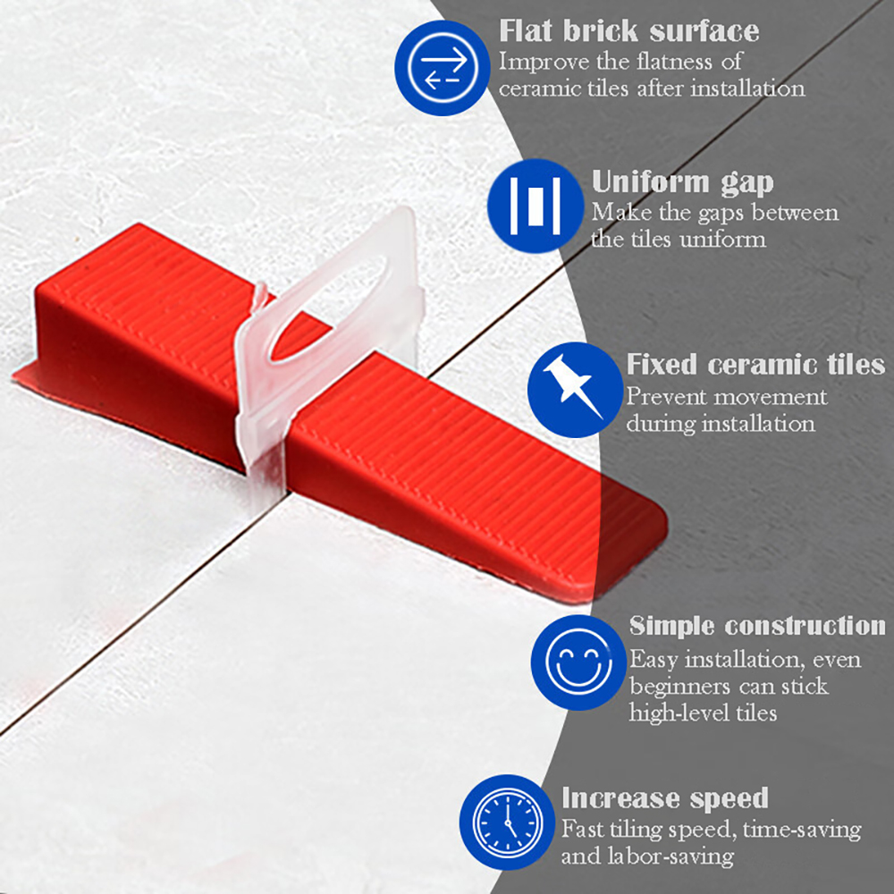 100PCS 세라믹 타일 레벨링 시스템 클립 스페이서  - Tile Leveling Clip 리뷰 및 가격